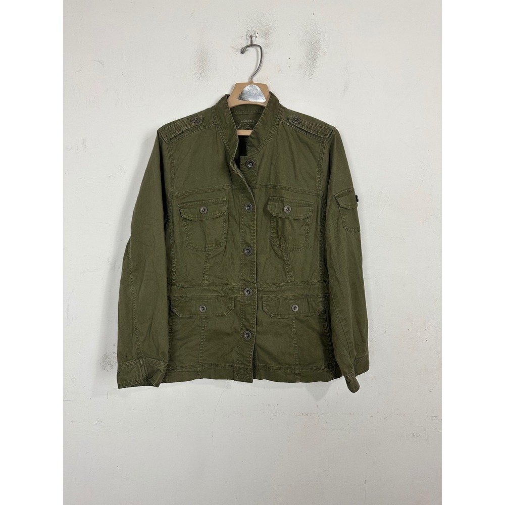 Sonoma Life Style Womens 2X Olive Green Utility Field Jacket Cotton Blend Coat